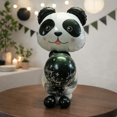 Panda als Geschenkballon